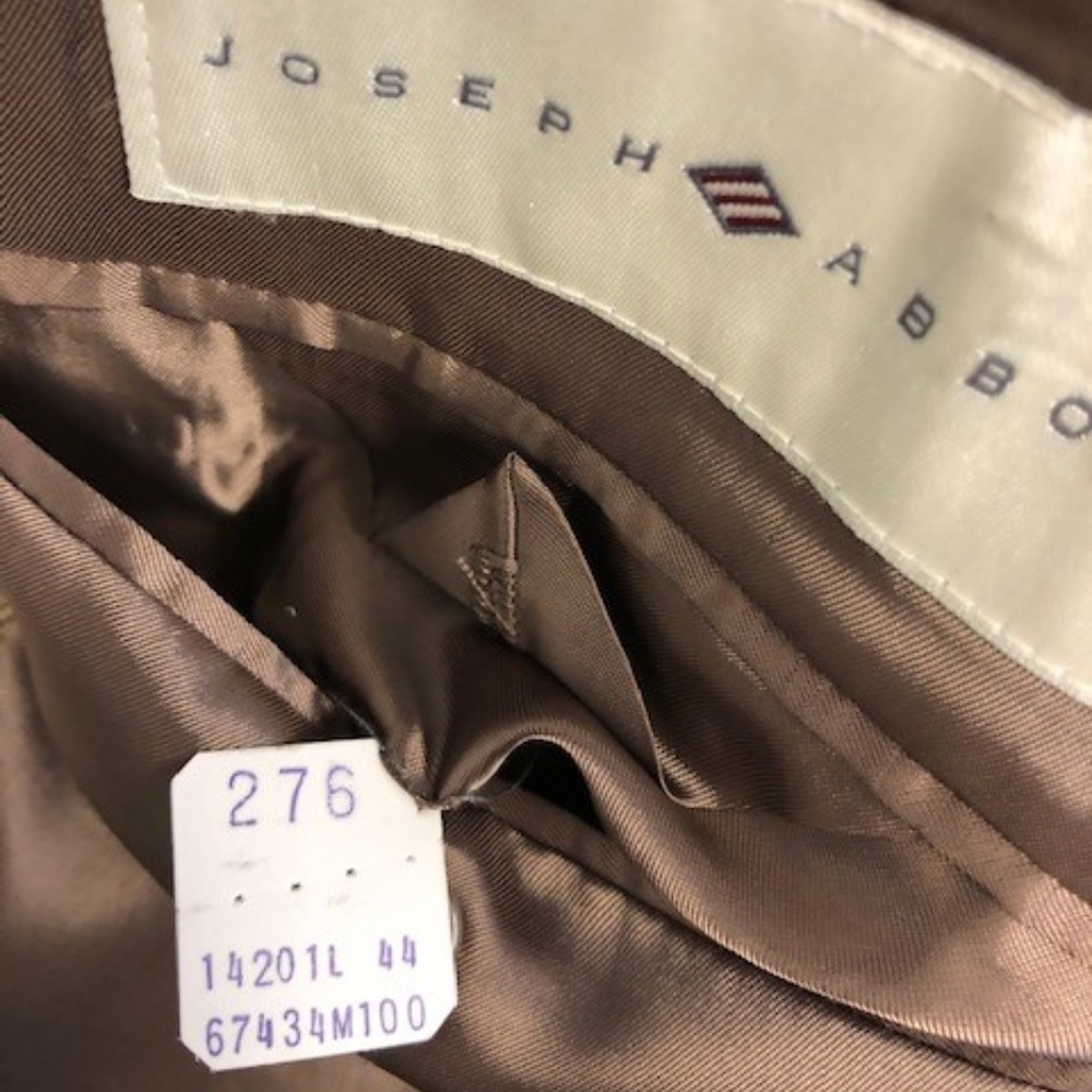 Joseph Abboud  44L Blazer Brown herringbone - Picture 4 of 5